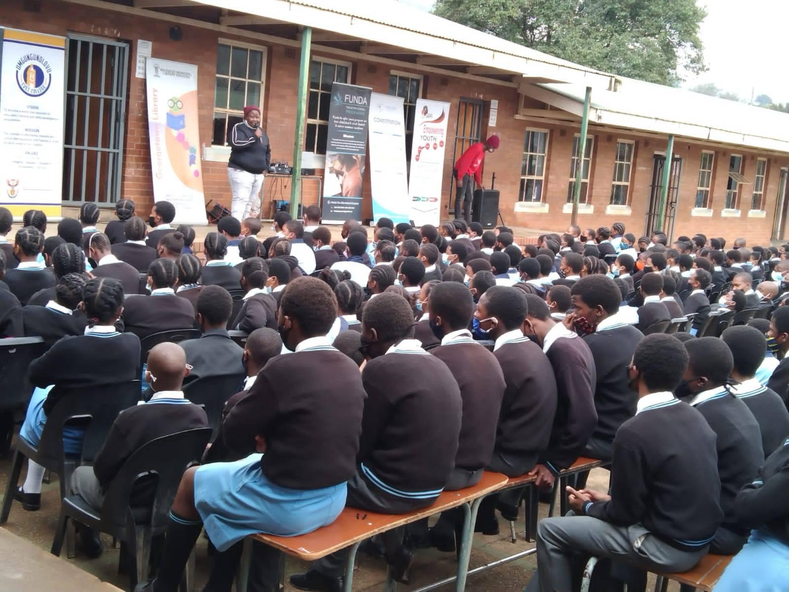 Learners studying together